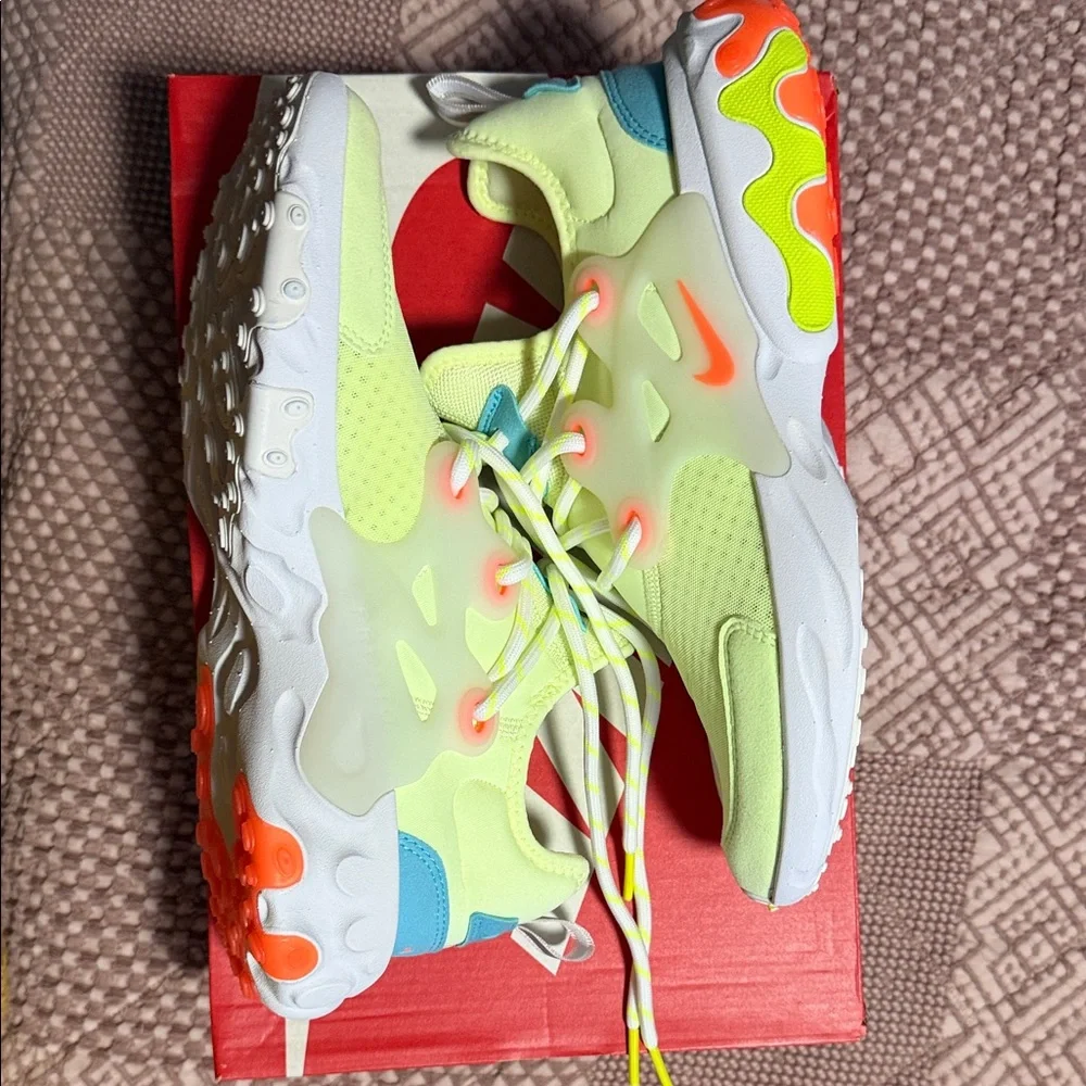 Nike Kids Neon Yellow, Orange & Blue Sneakers